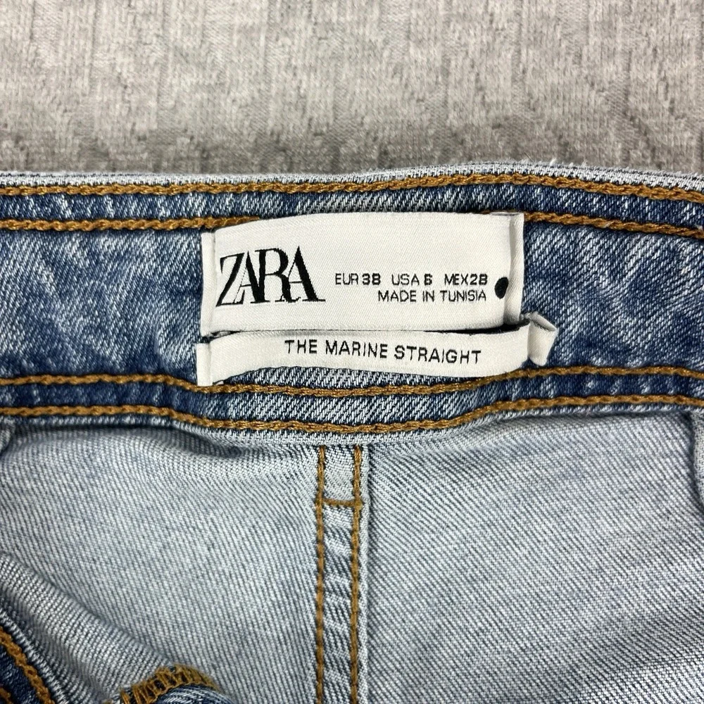 Zara Blue Flare & Wide Leg Jeans - Picture 2 of 9